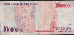 7.Emisyon 10 000 000 Lira C10 137495 Çok Temiz
