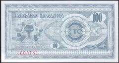 Makedonya 100 Dinar 1992 Çil Pick 4