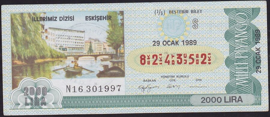 1989 29 Ocak Beşte Bir Bilet - S Serisi