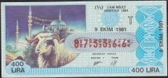 1981 9 Ekim Tam Bilet - T Serisi
