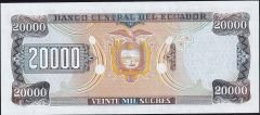 Ekvator 20000 Sucres 1999 Çil Pick 129