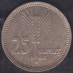 1946 YILI 25 KURUŞ ÇİLALTI eski para değerleri