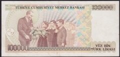 7.EMİSYON 1.TERTİP 100000 LİRA C44 058970 ÇOK TEMİZ