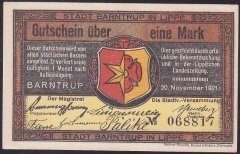 ALMANYA 1 MARK NOTGELD 1921 ÇİL