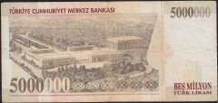 7.Emisyon 5 000 000 Lira D04 970106 Çok Temiz