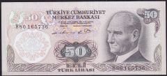 6.Emisyon 1.Tertip 50 Lira H80 165736 Ççt Çilaltı