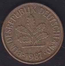 Almanya 5 Pfennig 1987 D