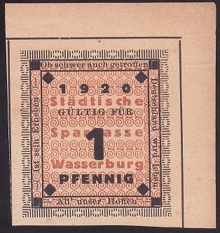 ALMANYA 1 PFENNİNG NOTGELD 1920 ÇİLALTI