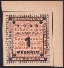ALMANYA 1 PFENNİNG NOTGELD 1920 ÇİLALTI
