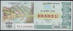 1990 28 Şubat Çeyrek Bilet - S Serisi - Rize
