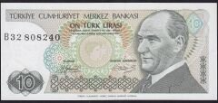 7.Emisyon 1.Tertip 10 Lira B32 808240 Çilaltı Çil