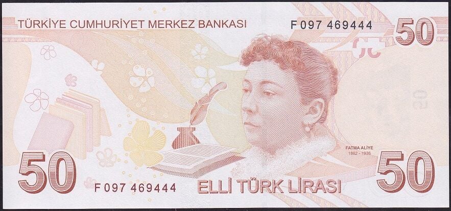 9.Emisyon 7.Tertip 50 Lira F097 469444 Çil