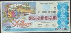 1982 31 Aralık Tam Bilet - T Serisi