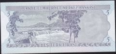 6.Emisyon 2.Tertip 5 Lira K70 230149 Çil