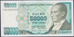 7.Emisyon 1.Tertip 50000 Lira I90 466975 Çil