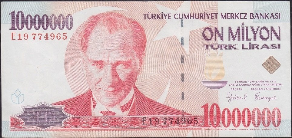 7.Emisyon 10 000 000 Lira E19 774965 Çok Çok Temiz