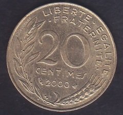 FRANSA 20 CENTİMES 2000