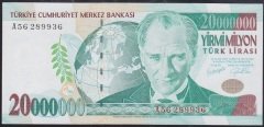 7.EMİSYON 20 000 000 LİRA A56 289936 ÇİLALTI ÇİL