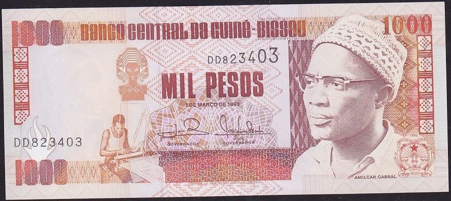 Guine Bissau 1000 Pesos 1993 Çil Pick 13