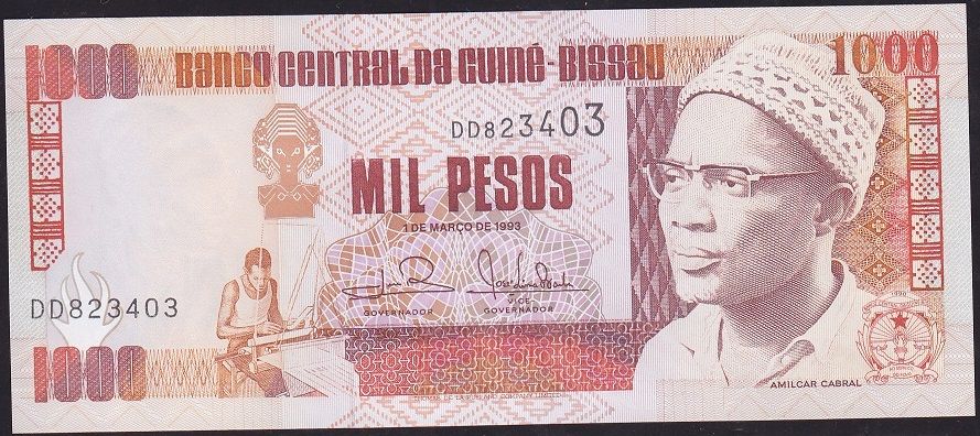 Guine Bissau 1000 Pesos 1993 Çil Pick 13