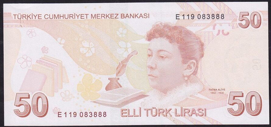 9.Emisyon 5.Tertip 50 Lira E119 083888 Çil