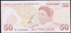 9.Emisyon 5.Tertip 50 Lira E119 083888 Çil