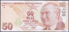 9.Emisyon 5.Tertip 50 Lira E119 083888 Çil