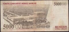 7.Emisyon 5 000 000 Lira D02 386898 Çok Temiz
