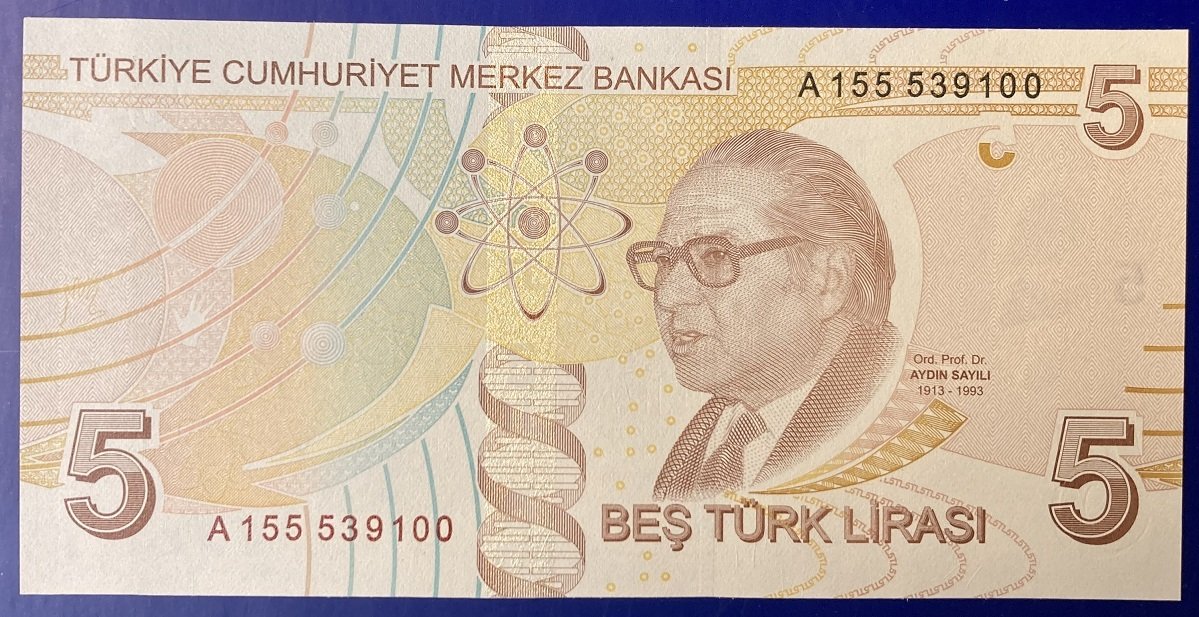 9.Emisyon 1.Tertip 5 Lira A155 539100 Çil