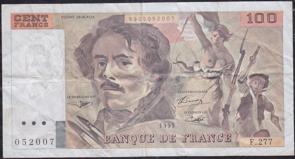 Fransa 100 Frank 1995 Çok Temiz
