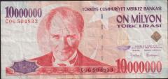 7.Emisyon 10 000 000 Lira C06 504833 Çok Temiz