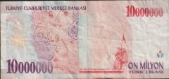 7.Emisyon 10 000 000 Lira C06 504833 Çok Temiz