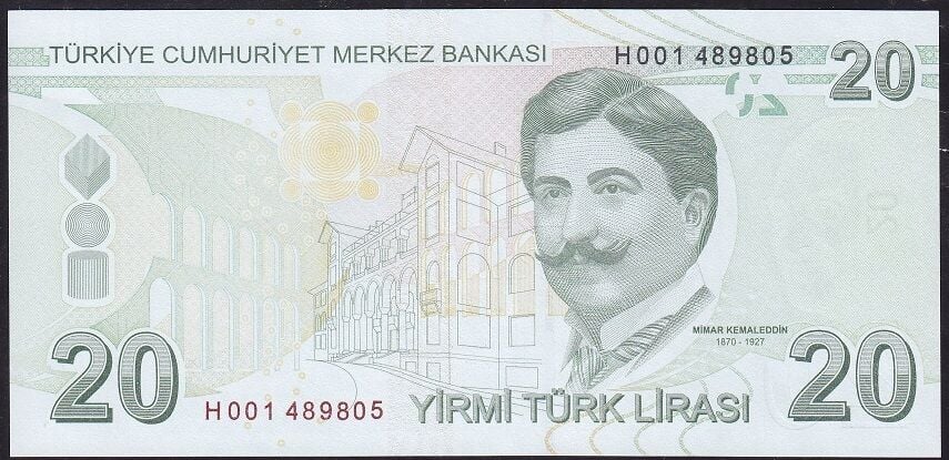 9.Emisyon 7.Tertip 20 Lira H001 Çil