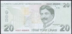 9.Emisyon 7.Tertip 20 Lira H001 4898XX Çil