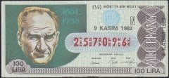 1982 9 Kasım Çeyrek Bilet - N Serisi