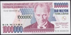 7.Emisyon 3.Tertip 1 000 000 Lira S25 550020 Çil