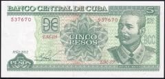 Küba 5 Pesos 2012 Çil Pick 116m