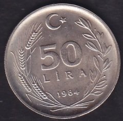 1984 Yılı 50 Lira Çilaltı Çil