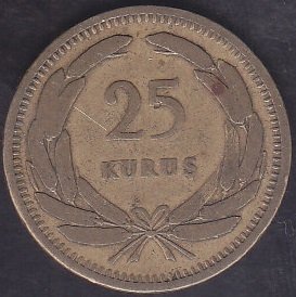 1949 YILI 25 KURUŞ