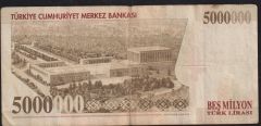 7.Emisyon 5 000 000 Lira G80 649959 Çok Temiz