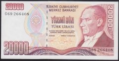 7.EMİSYON 2.TERTİP 20000 LİRA G69 266408 ÇİLALTI ÇİL