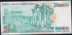 7.Emisyon 20 000 000 Lira J44 303621 Çok Çok Temiz