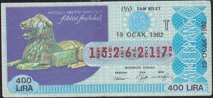 1982 19 Ocak Tam Bilet - T Serisi