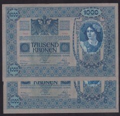 AVUSTURYA MACARİSTAN 1000 KRONE 1902  ÇİL - DESTE ( 83 ADET )98602 - 98700 ARASI - AÇIKLAMAYI OKUYUNUZ