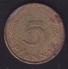 Almanya 5 Pfennig 1990 J