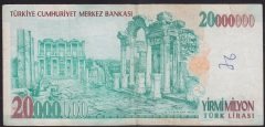 7.EMİSYON 20 000 000 LİRA B38 315098 ÇOK TEMİZ