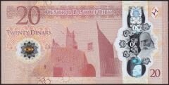 Libya 20 Dinar 2025 Çil Pick 87 Polimer