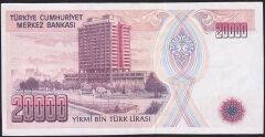 7.Emisyon 1.Tertip 20000 Lira A02 664415 Çok Çok Temiz+