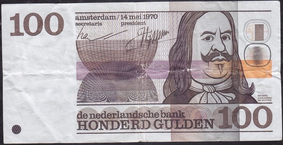 Hollanda 100 Gulden 1970 Çok Temiz