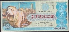1983 19 Ekim Tam Bilet - T Serisi